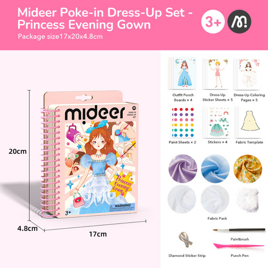 Mideer - Dress Making Arts & Crafts Book Set: Princess Evening Gown