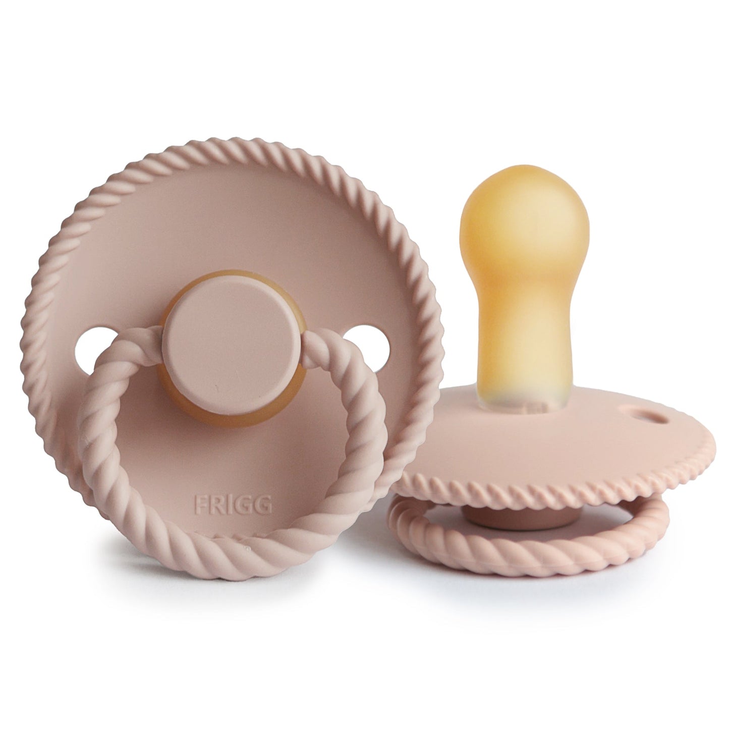 Frigg Rope - Round Latex Pacifier - Blush - Motherhood