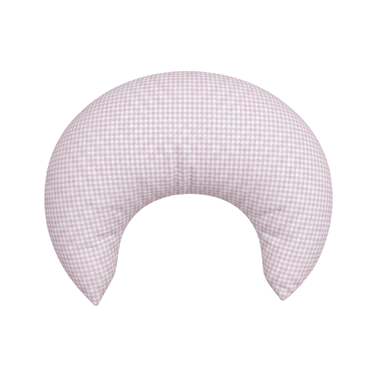 Ava & Bear Crescent Nursing Cushion Pink Houndstooth