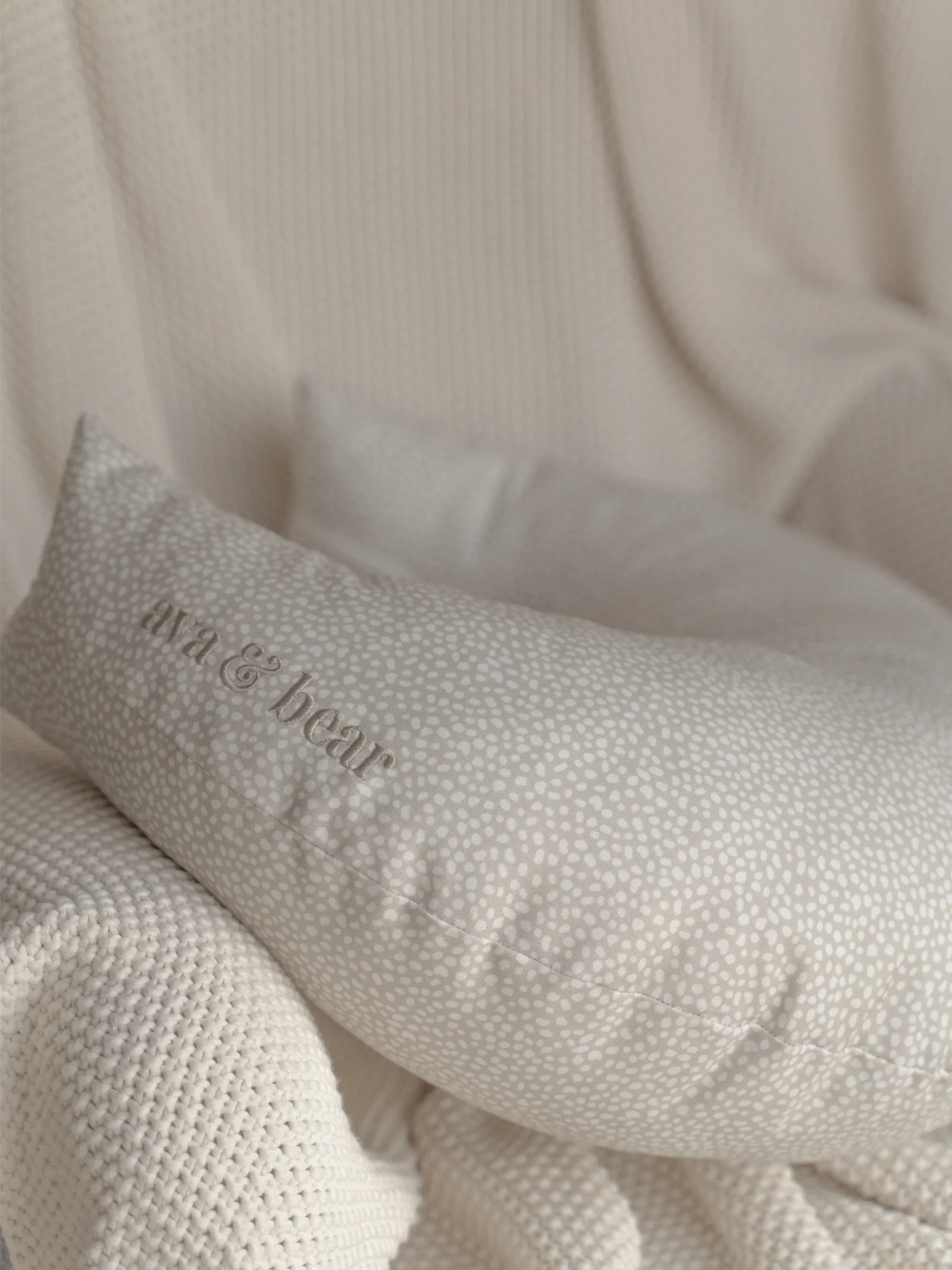 Ava & Bear Stone Spot Crescent Nursing Cushion - Motherhood