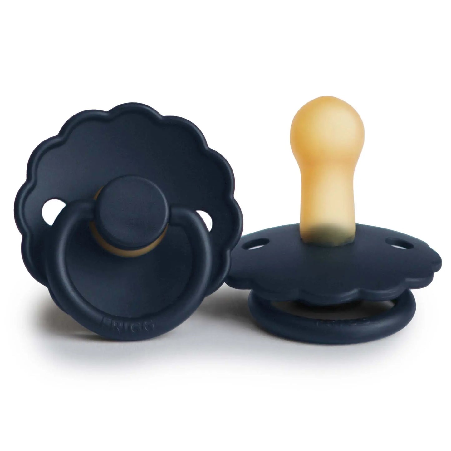FRIGG Daisy - Round Latex Pacifier - Dark Navy Frigg