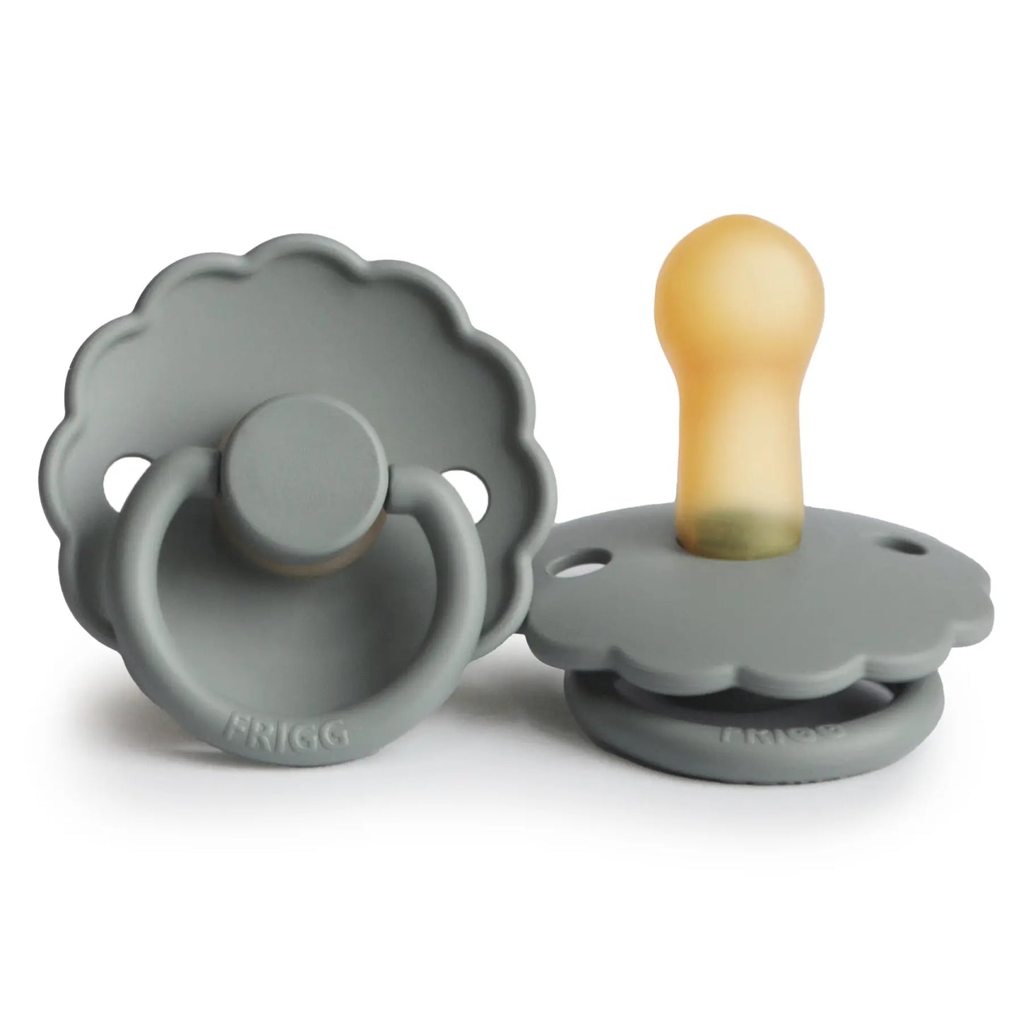 FRIGG Daisy - Round Latex Pacifier - French Gray Frigg