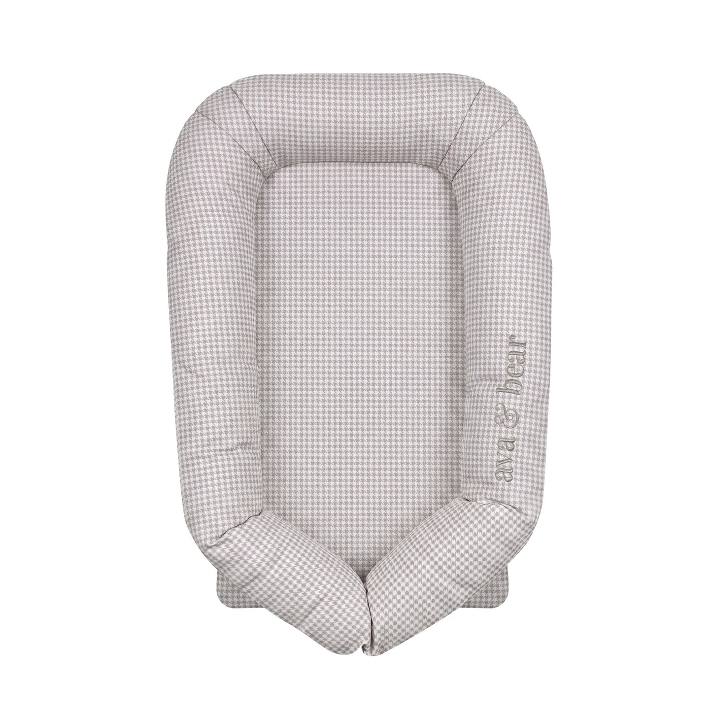 Ava & Bear Lounging Pod | Taupe Houndstooth