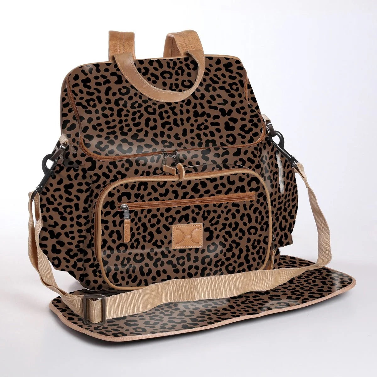 Thandana Baby Changing Backpack – Laminated Fabric & Leather - Motherhood