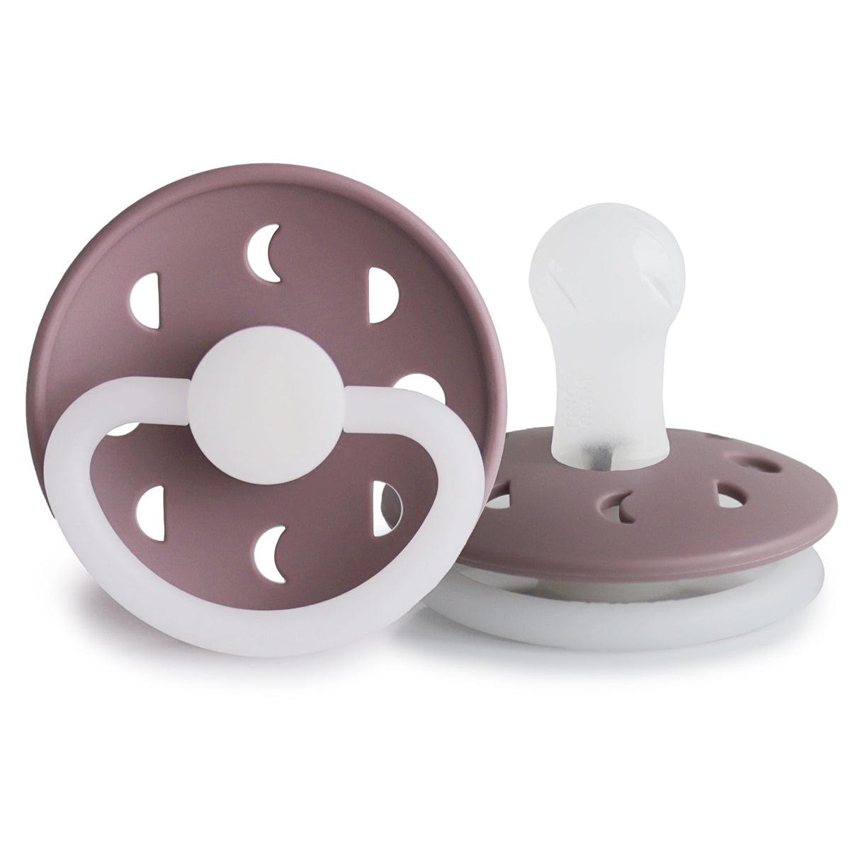 Frigg Moon Night - Round Silicone Pacifier - Twilight Mauve