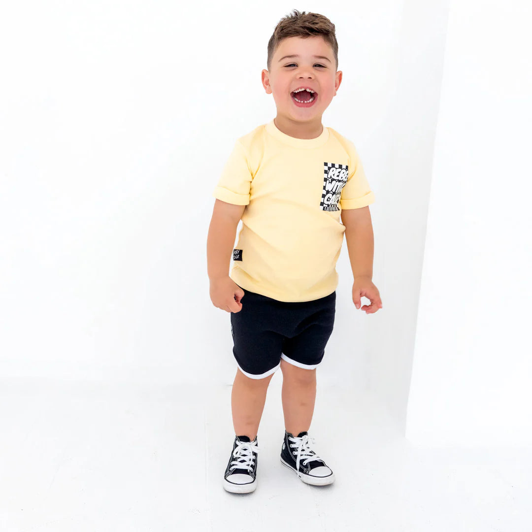 Lullaby Rock - Rebel With A Cause Body vest/Tee + Retro Shorts set - Motherhood