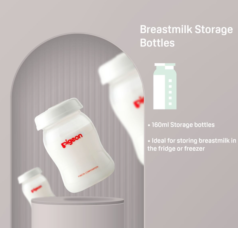 Pigeon Milk Storage Bottle 160ml (3 Pc)