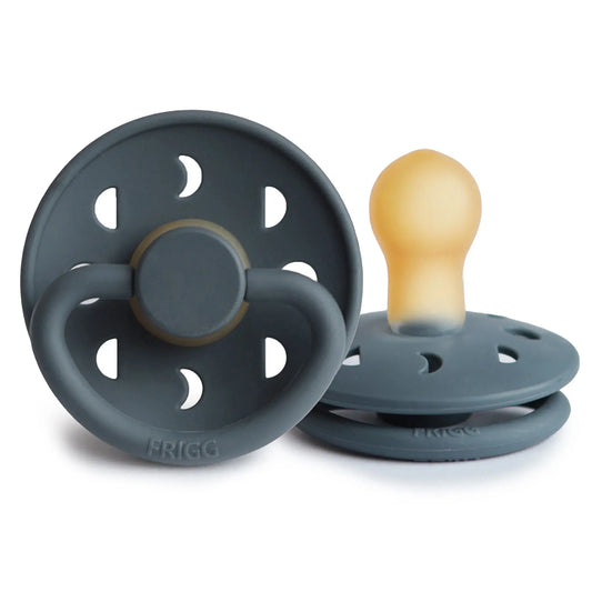 FRIGG Moon - Round Latex Pacifier - Slate Frigg