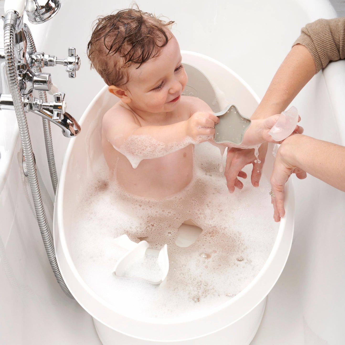 Shnuggle Toddler Bath Tub | Big Bath for bigger kids | Child bathtub seat support | Fits in shower and adult bath - Motherhood