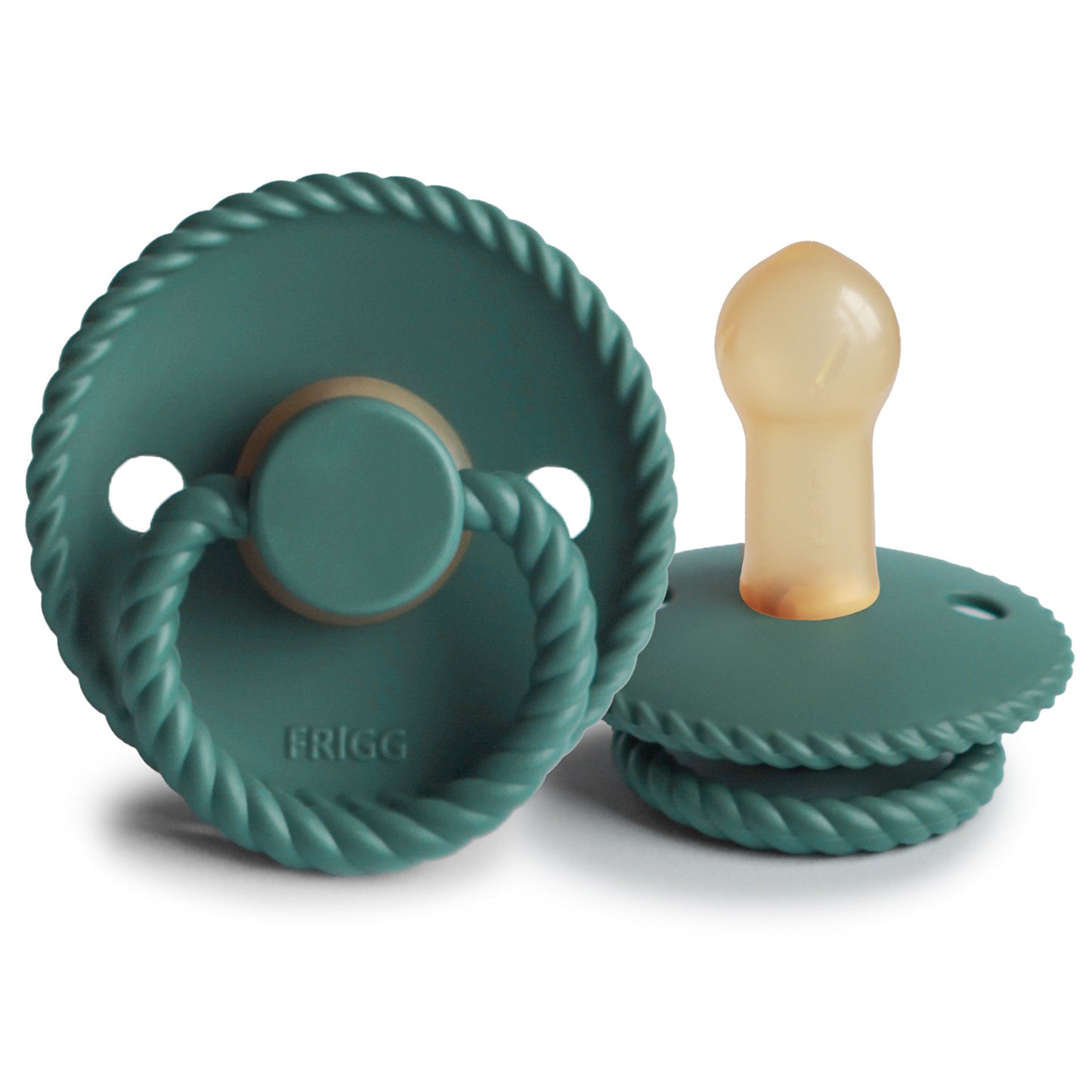 Frigg Rope - Round Latex Pacifier - Vintage Green - Motherhood