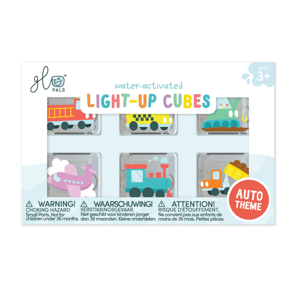 Glo Pals - Water Activated Light-Up Sensory Toys - Auto (6 Pack)