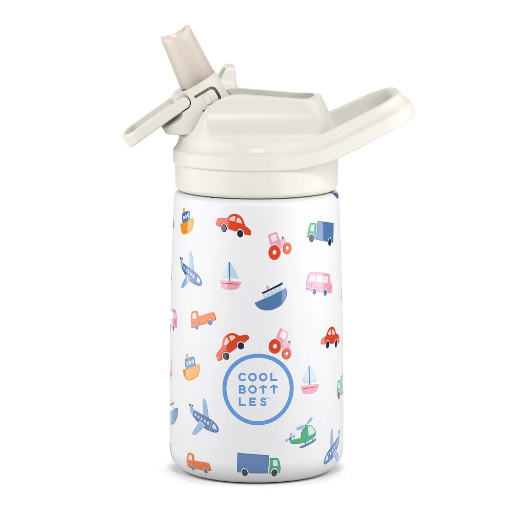 Cool Bottles - Kiddies Triple-Insulated Water Bottle - Little Wheels 350ml