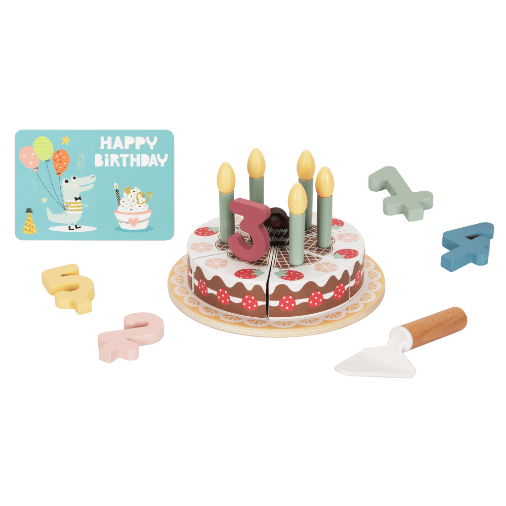 TookyToy - Pretend Play Birthday Cake Toy Set - Motherhood