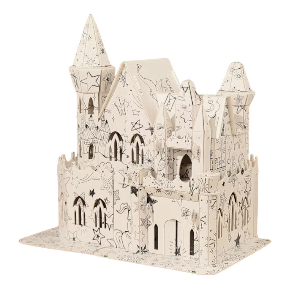 TookyToy - 3D Colouring Puzzle Book - Castles - 62 Pieces