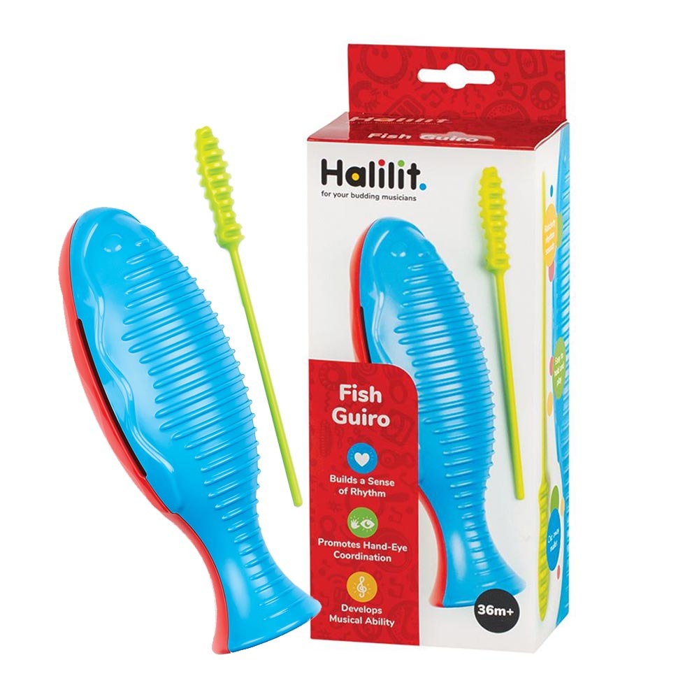 Halilit - Music Instrument for Babies & Toddlers - Fish Guiro -**