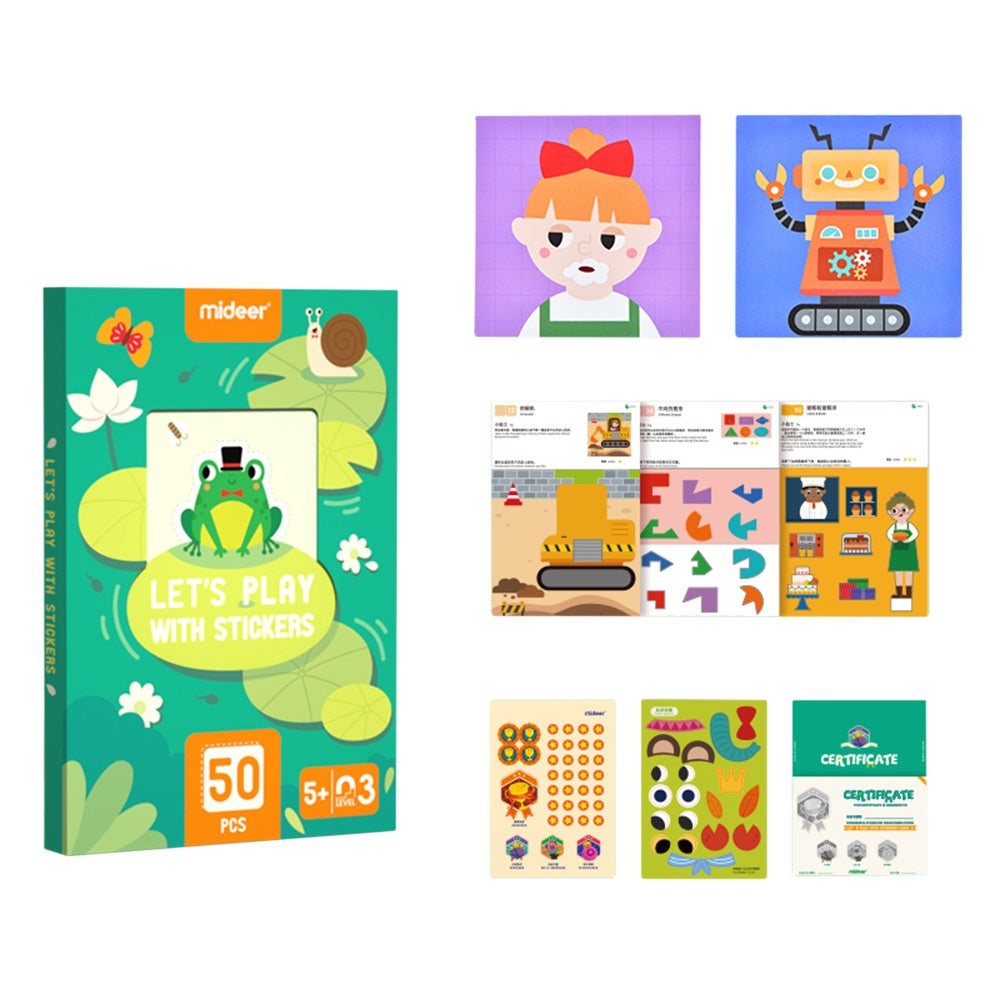 Mideer - Let's Play with Stickers - Advanced Level