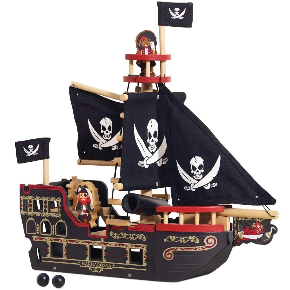 Le Toy Van - Barbarossa Wooden Pirate Ship & Characters