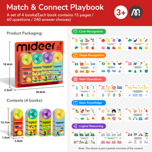 Mideer - Threading Match Cards - String Lacing Educational Game for Kids