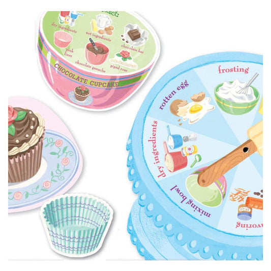 eeBoo - Cupcake Spinner Game - Family Board Game with Baking Theme