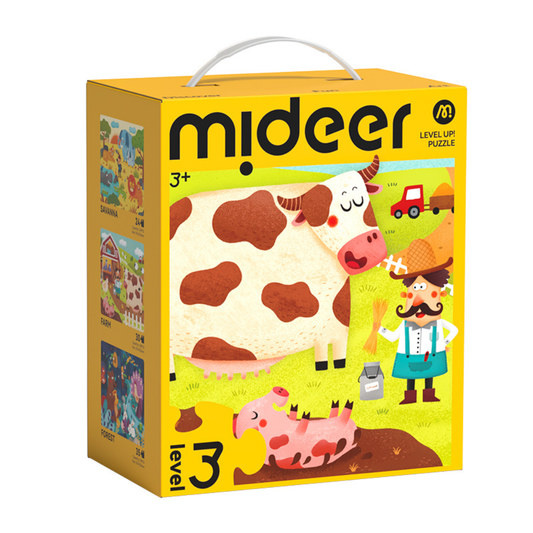 Mideer - Level Up Jigsaw Puzzle for Kids - 3-in-1 - Level 3 Nature