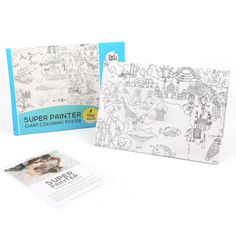 Jar Meló - Super Painter Giant Colouring Poster Pads The World