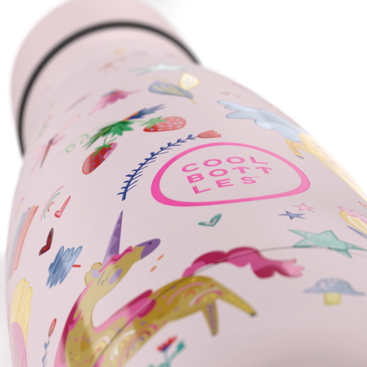 Cool Bottles - Kids Triple-Insulated Water Bottle - Funny Unicorns 350ml