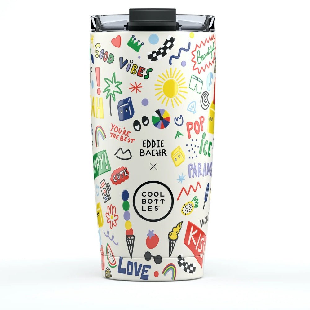 Cool Bottles - Triple-Insulated Travel Tumbler - Good Vibes 550ml