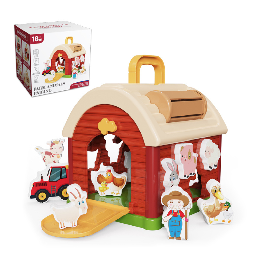 Cogo - Farm Animals Shape Sorter - 11 Pieces - Motherhood