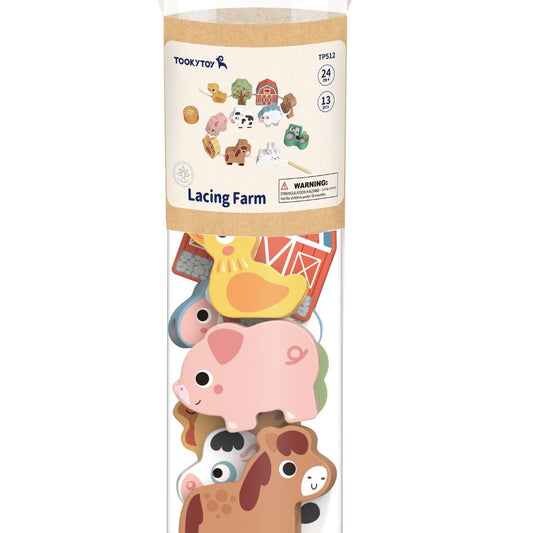 TookyToy - Fine Motor Lacing Farm Animals Set - Motherhood