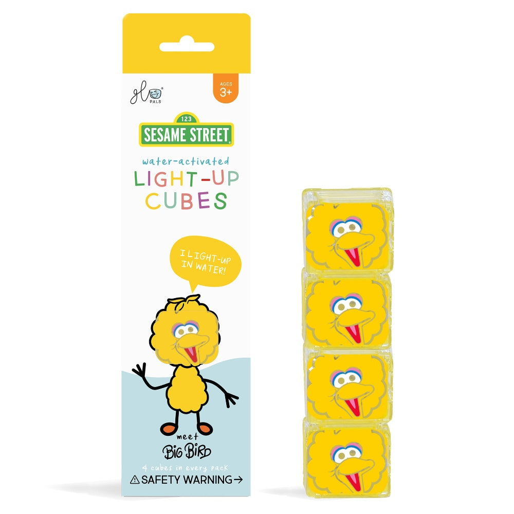 Glo Pals - Water Activated Light-Up Sensory Toys - Big Bird Sesame Street (4 Pack)
