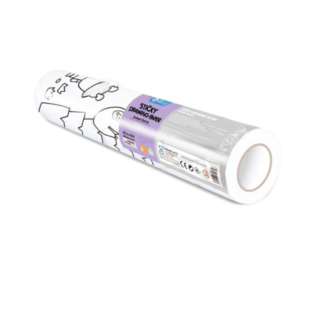 Jar Meló - Colouring Paper Roll - Tear & Stick - Animal Stories 3m