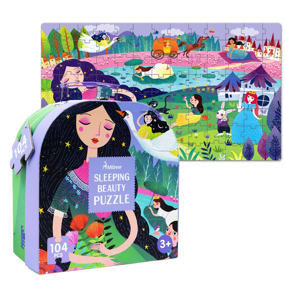 Mideer - Gift Box Jigsaw Puzzle for Kids - Sleeping Beauty - 104 Pieces