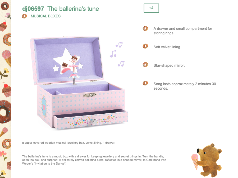 Djeco The Ballerina's tune - DJ06597