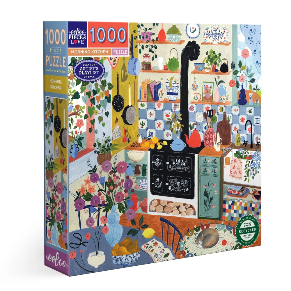 eeBoo - Morning Kitchen 1000 Piece Square Puzzle