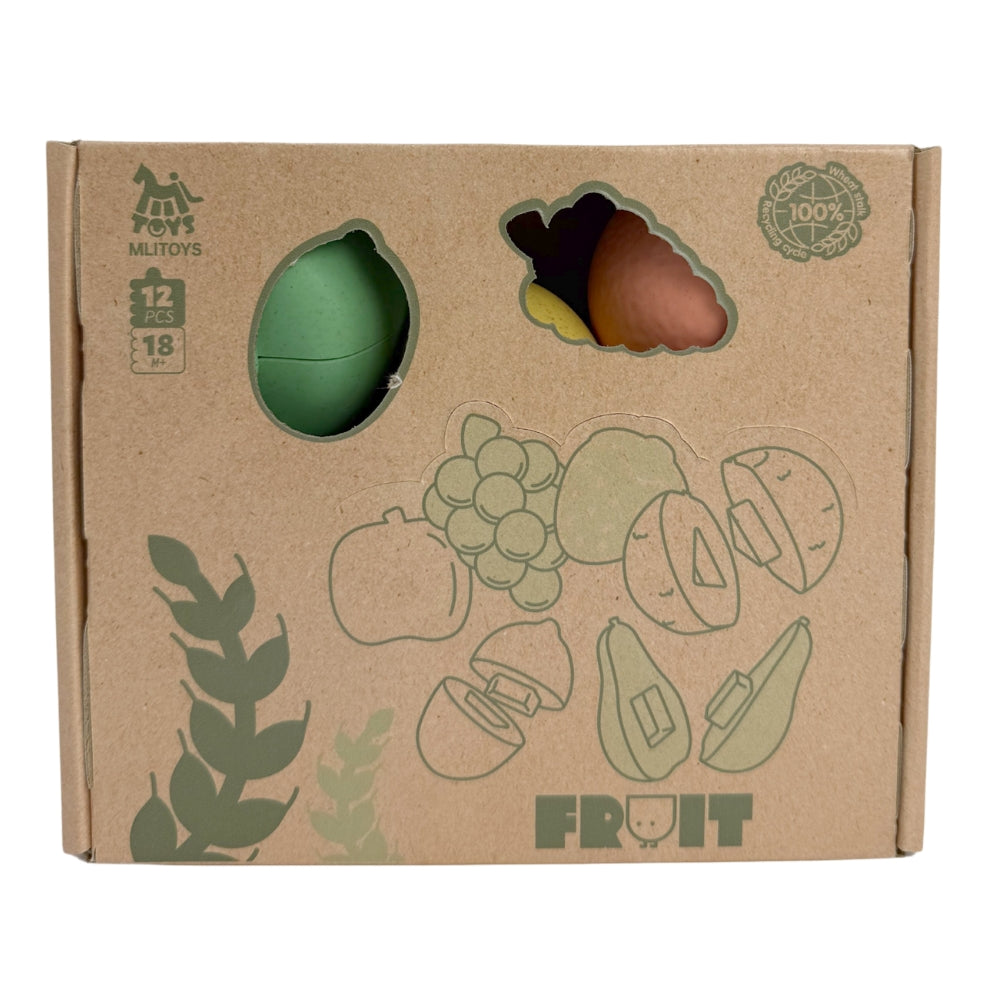 Mingli Toys - Shape Sorting Fruit Set - Eco-friendly Educational Toy - 12 Pieces