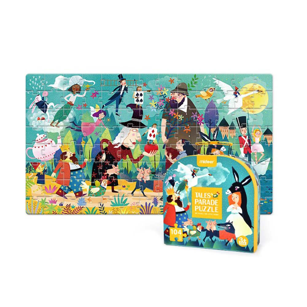 Mideer - Gift Box Jigsaw Puzzle for Kids - Tales Prade - 104 Pieces