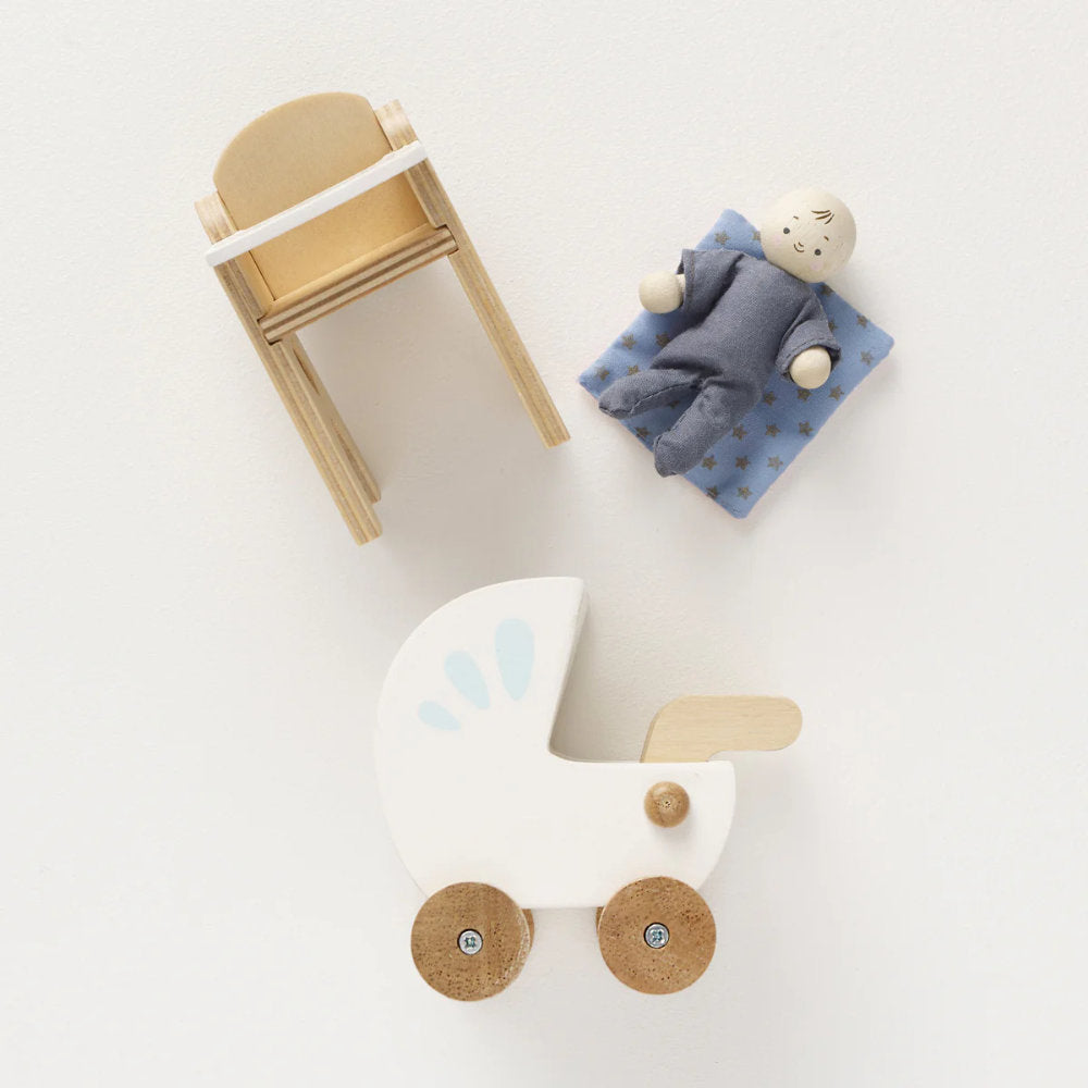 Le Toy Van - Dolls House Furniture: Nursery & Baby Set - 5pcs