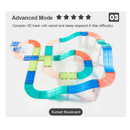 Mideer - Racing Track Grooved Magnetic Tiles Building Set