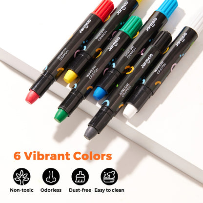 Jar Meló - Bath & Window Twistable Crayons - 6 Silky Washable Colours