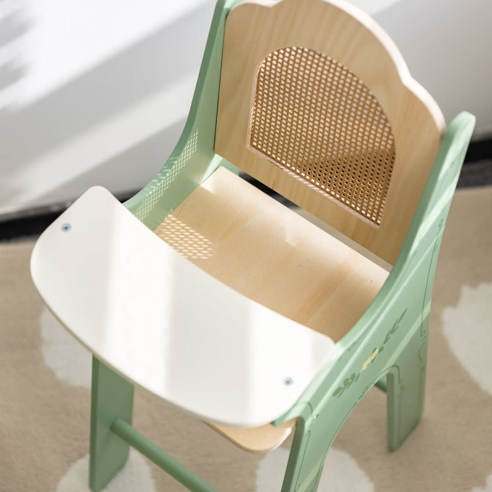 Classic World - Pretend & Play - Vintage Wooden Doll High Chair