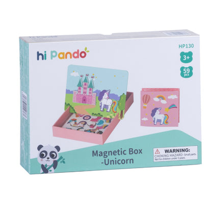 hi Pando - Magnetic Unicorn Puzzle Box with Activity Cards