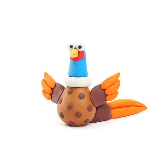 Hey Clay - Modelling Air-Dry Clay with Fun Interactive App - Pheasant, Ara Parrot, Dove, Series Birds, 6 cans
