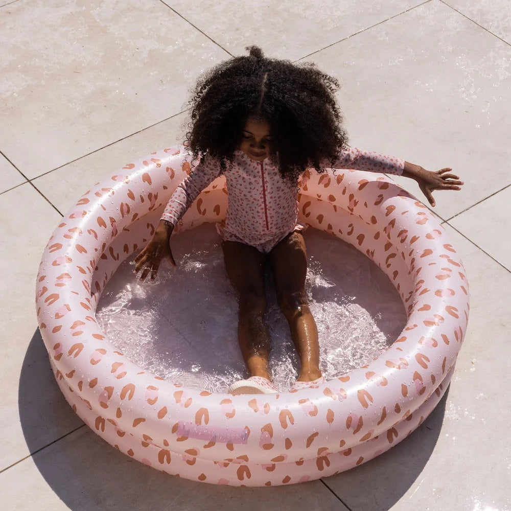 Swim Essentials - Childrens Paddle Pool - Old Pink Leopard 100cm