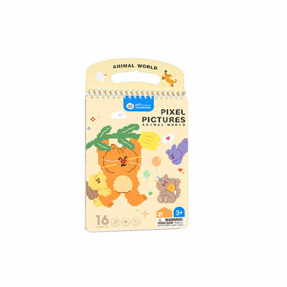 Jar Meló - Pixel Pictures Colouring Book - Animal World - 16 pcs