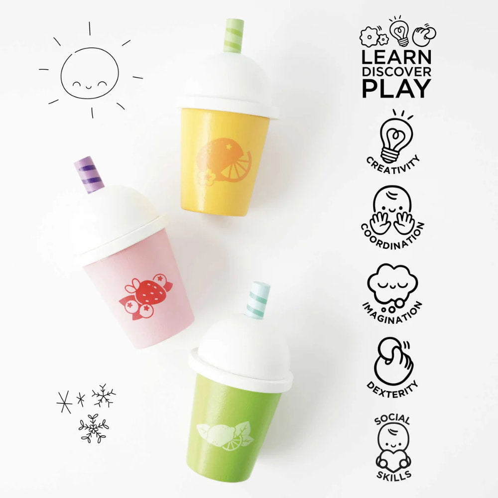 Le Toy Van - Wooden Take Away Smoothie Trio - 3pcs