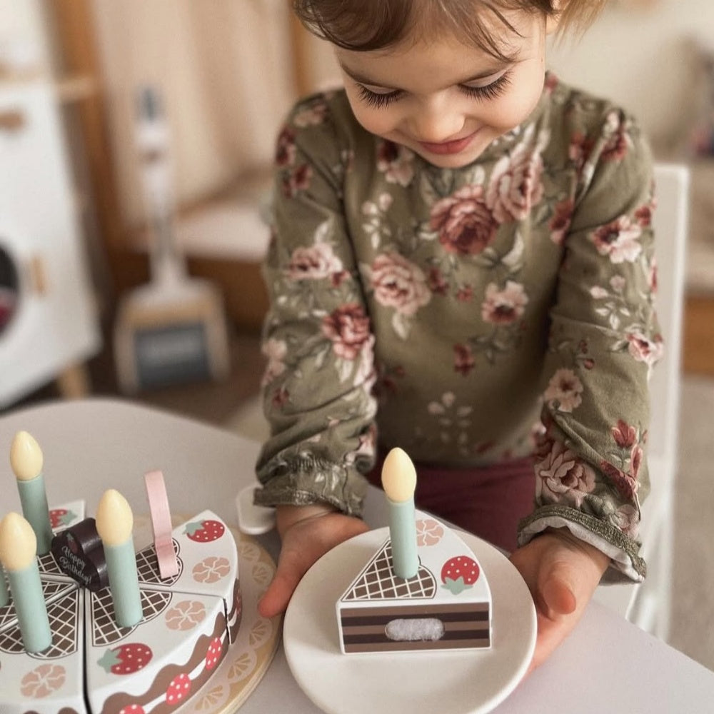 TookyToy - Pretend Play Birthday Cake Toy Set