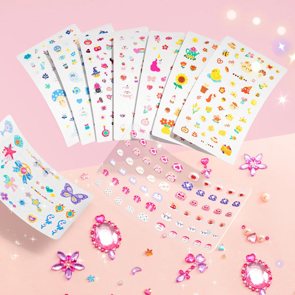 Mideer - Nail, Temporary Tattoo & Gem Sticker Pack - Garden Fairy - 1000pcs