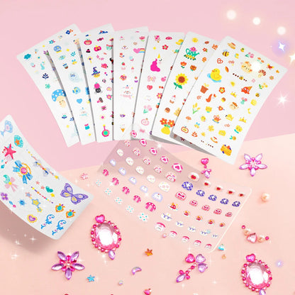 Mideer - Nail, Temporary Tattoo & Gem Sticker Pack - Garden Fairy - 1000pcs