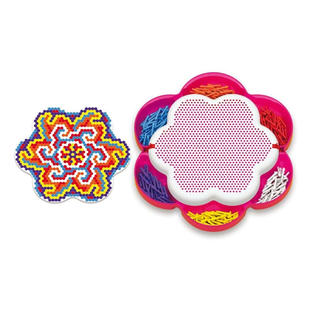 Quercetti - FantaColor Mandala Design Set - Peg Board Art & Pattern Activity