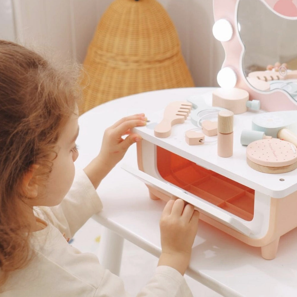 TookyToy - Pretend Play Butterfly Dressing Table Set - 14 Pieces